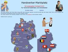 Tablet Screenshot of handwerker-marktplatz-germany.de